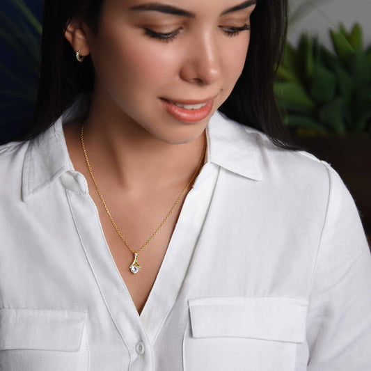 New Year Necklace Gift for Wife – Arabic & English Love Message Card