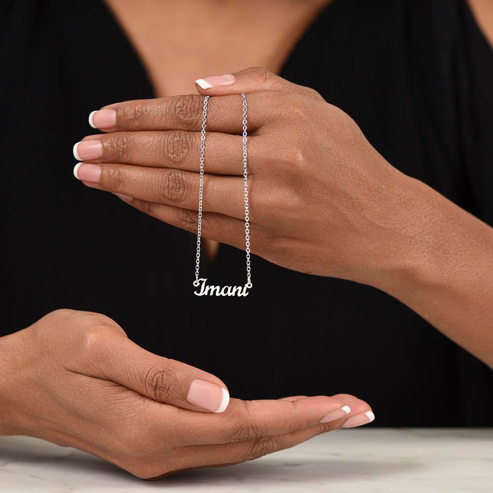 Gift to Daughter - Name Necklace (English & Arabic)