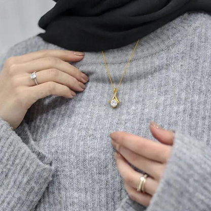 Gift to Wife - Eid al-Adha (Eng & Arabic) Majestic Charm Necklace