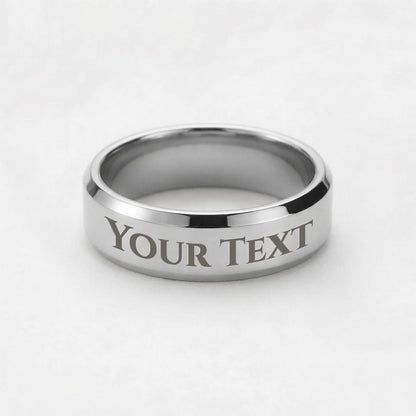 Name engraved ring