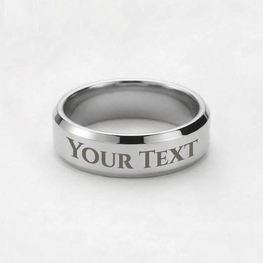 Name engraved ring