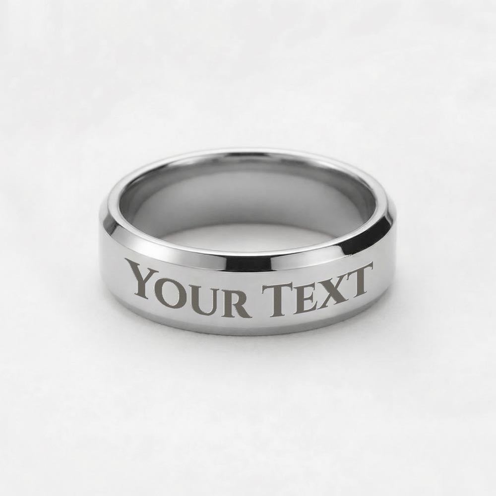 Name engraved ring