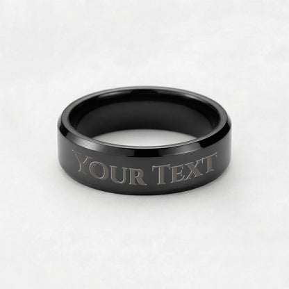 Name engraved ring