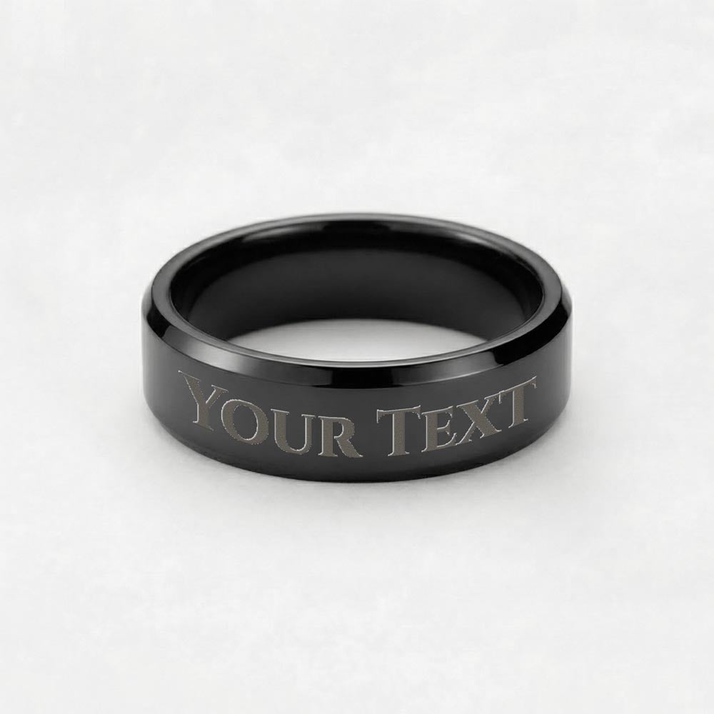 Name engraved ring