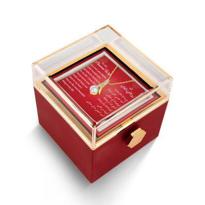 New Year Necklace Gift for Wife – Arabic & English Love Message Card